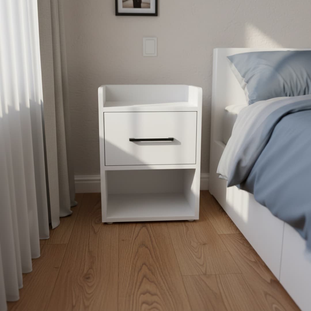 The bedside table in morning light