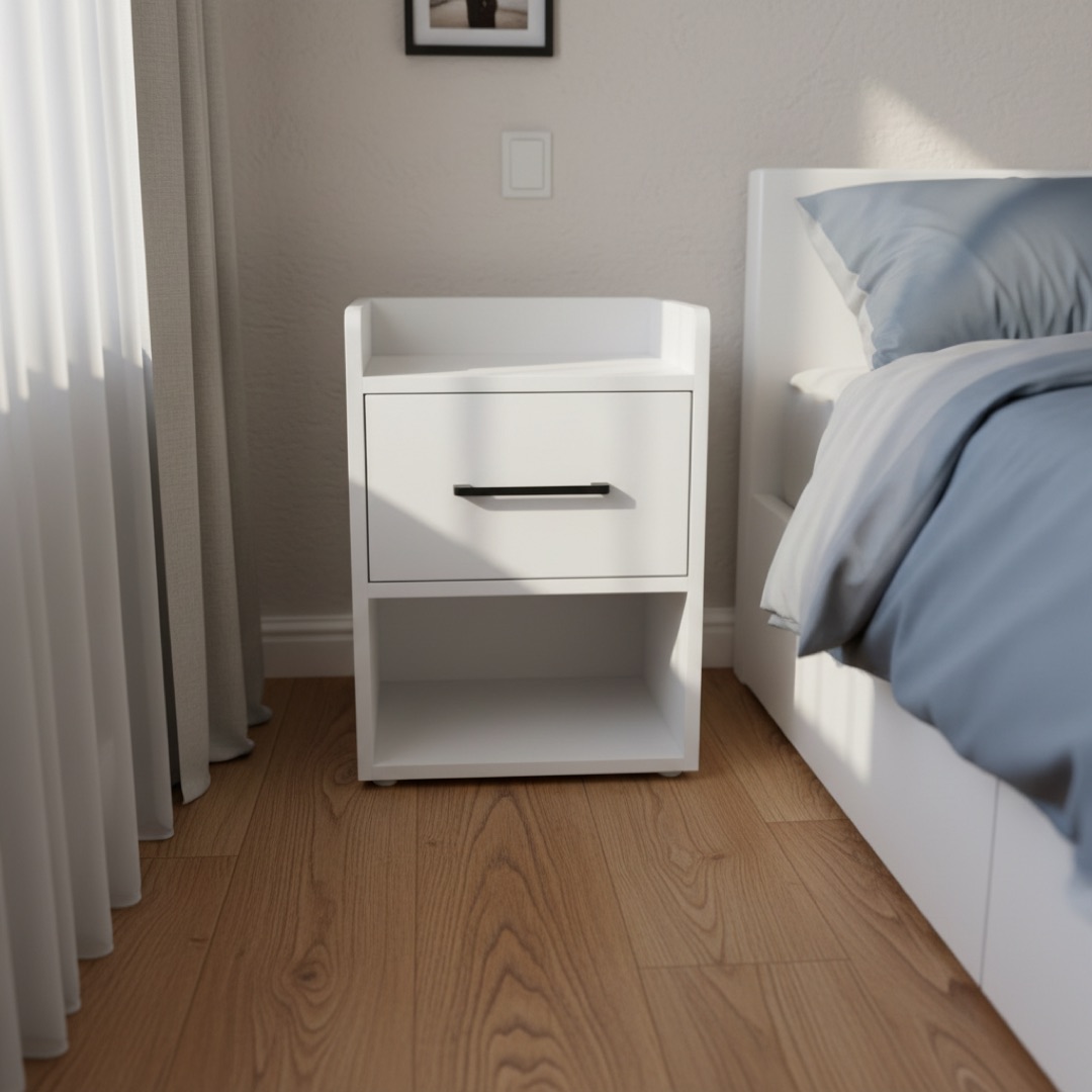 The bedside table in morning light